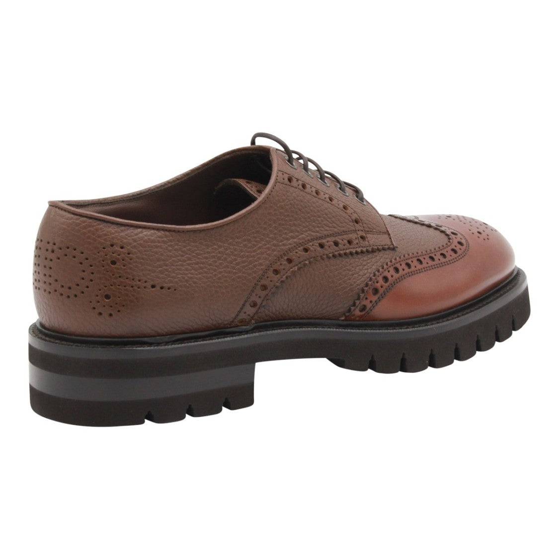 Ferragamo Brogue-Style Flat Shoes With Wingtip Design