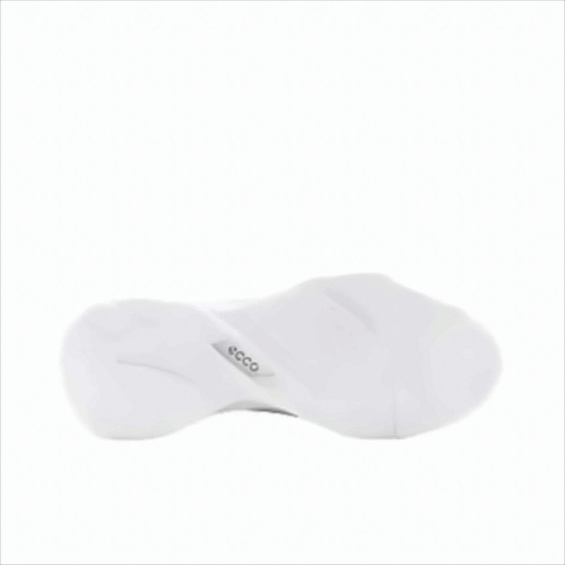 Ecco Perforated Fabric And Leather Sneakers