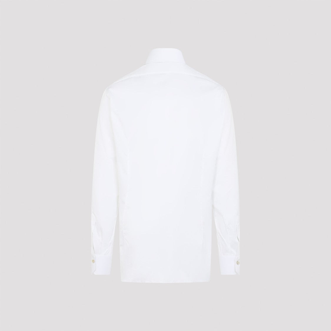 Kiton Whtie Cotton Classic Fit Shirt