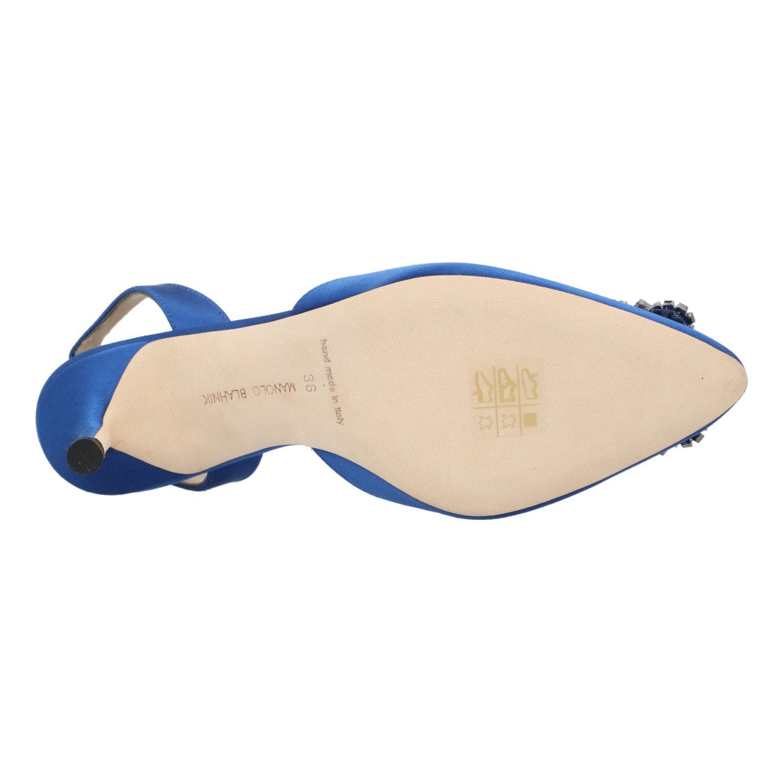 Manolo Blahnik Hangisli Slingback Pumps 85Mm Blue