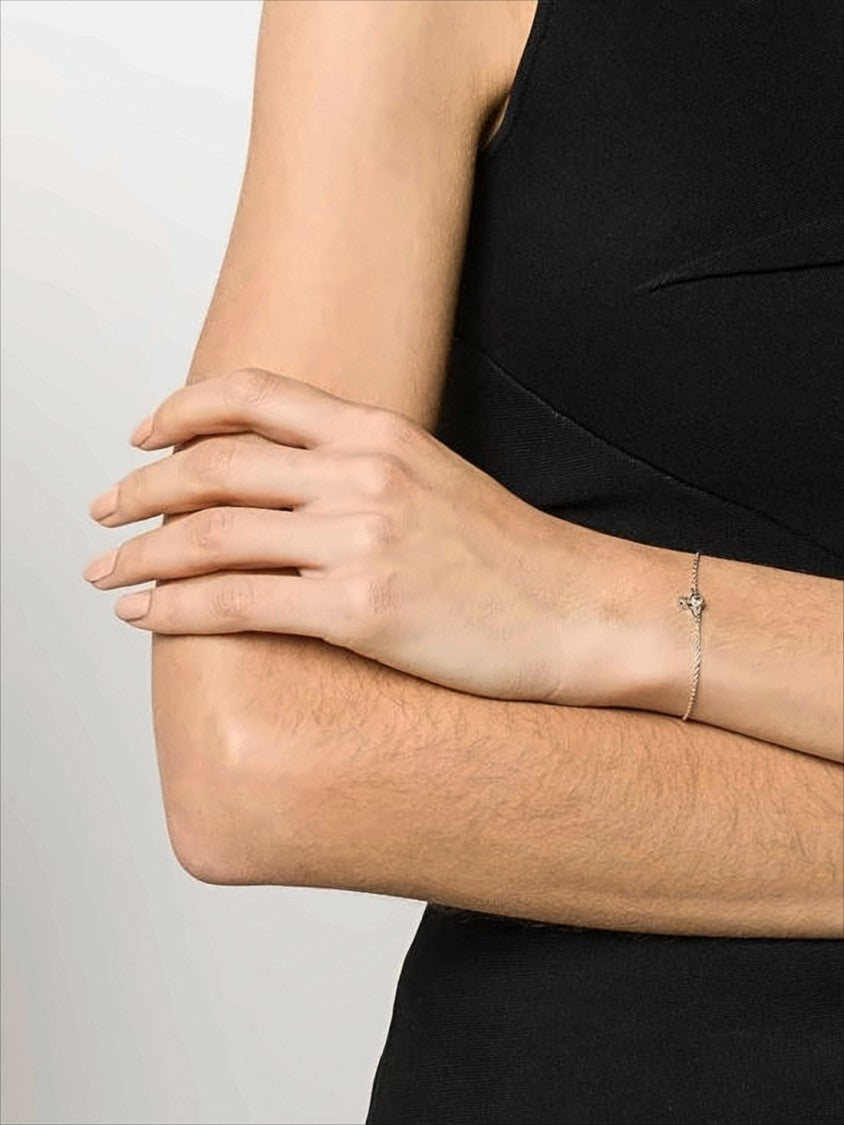 Vivienne Westwood Delicate Silver Chain Bracelet With Unique Charm