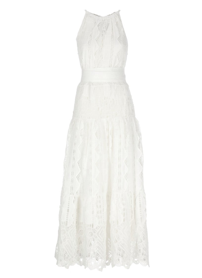 Pinko White La Cura Dress