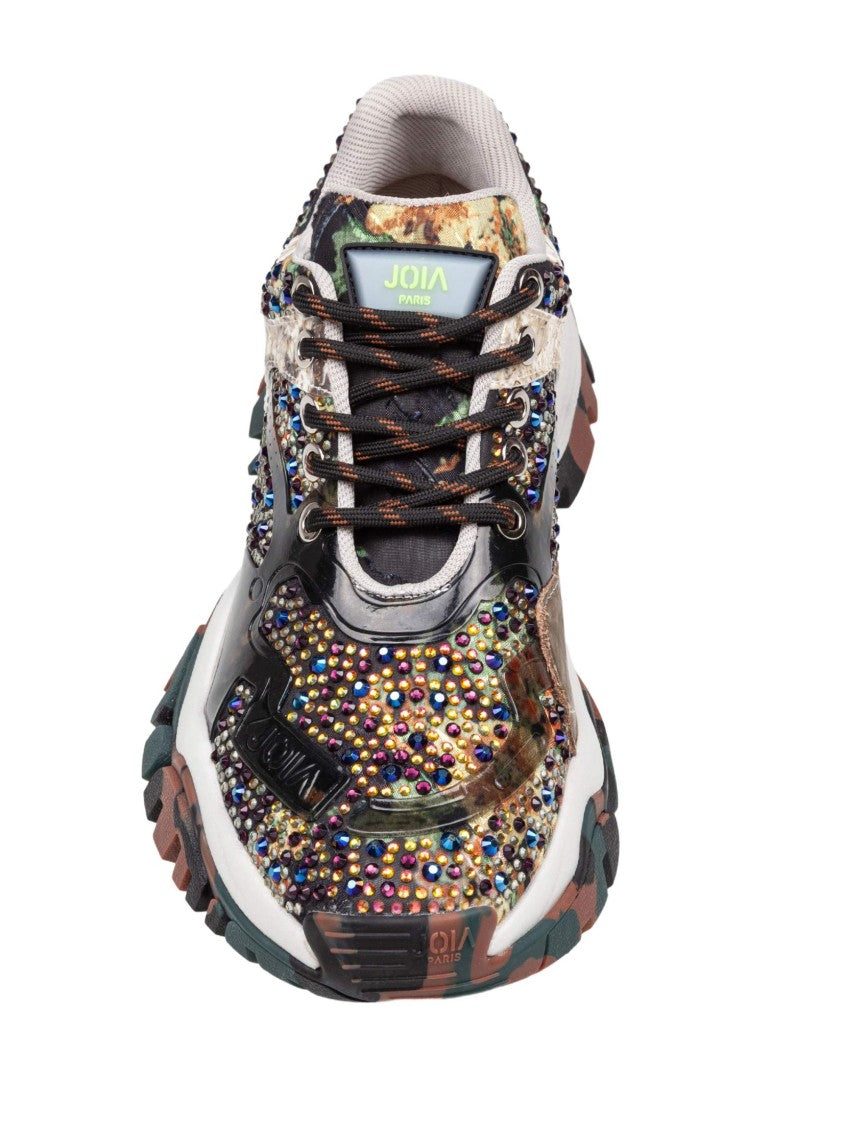 Joia Multicolor Sneakers With Rhinestone Appliques