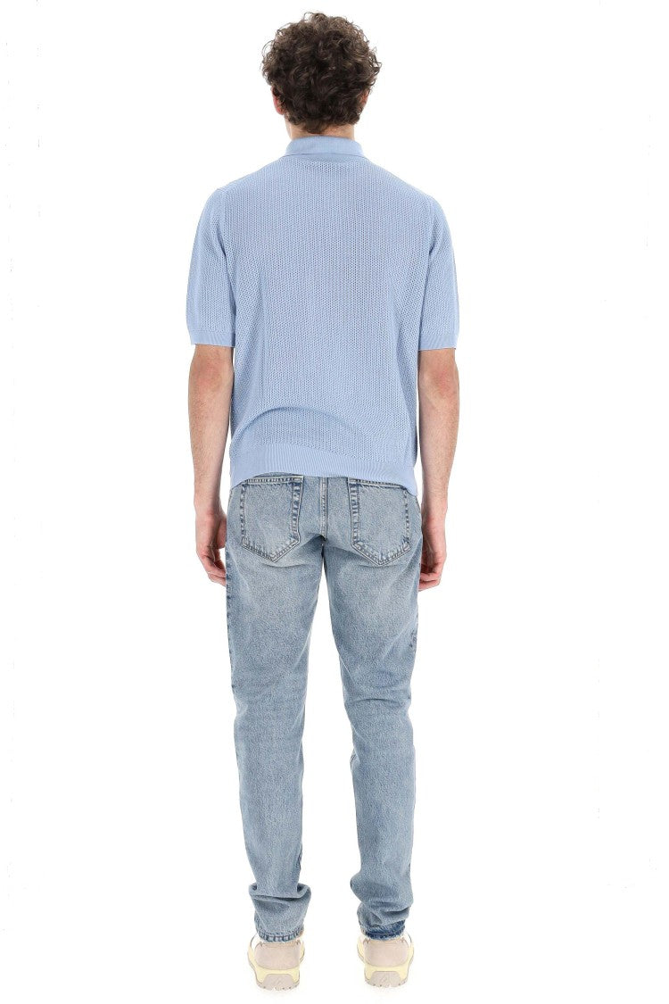 Ballantyne Perforated Cotton Polo