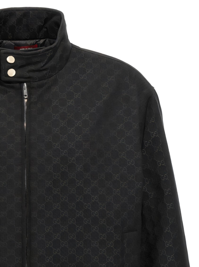 Gucci Monogram Patterned High-Collar Jacket
