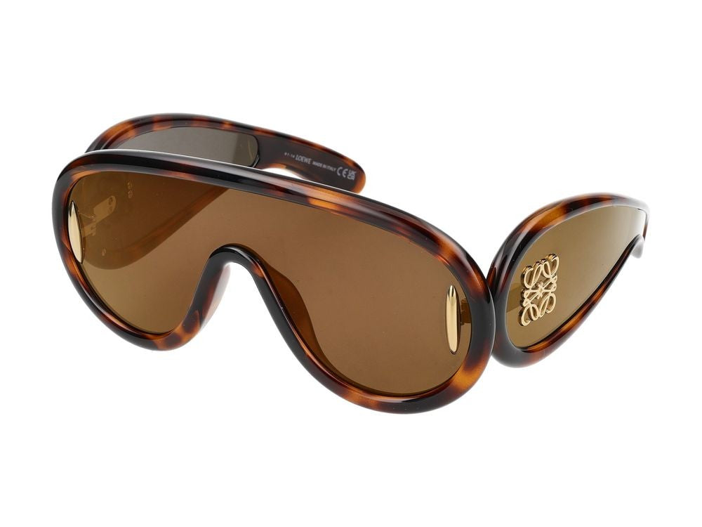 Loewe Tortoiseshell Oversized Shield Sunglasses