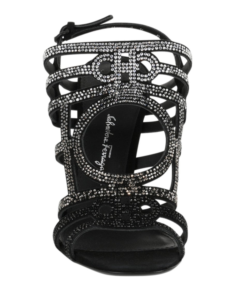 Ferragamo Florenza Crystal-Embellished Slingback Heel Sandals