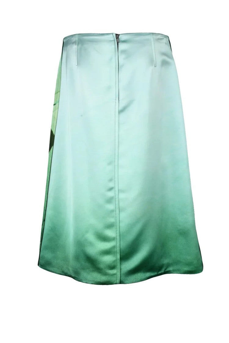 Jil Sander Satin Midi Skirt - Green