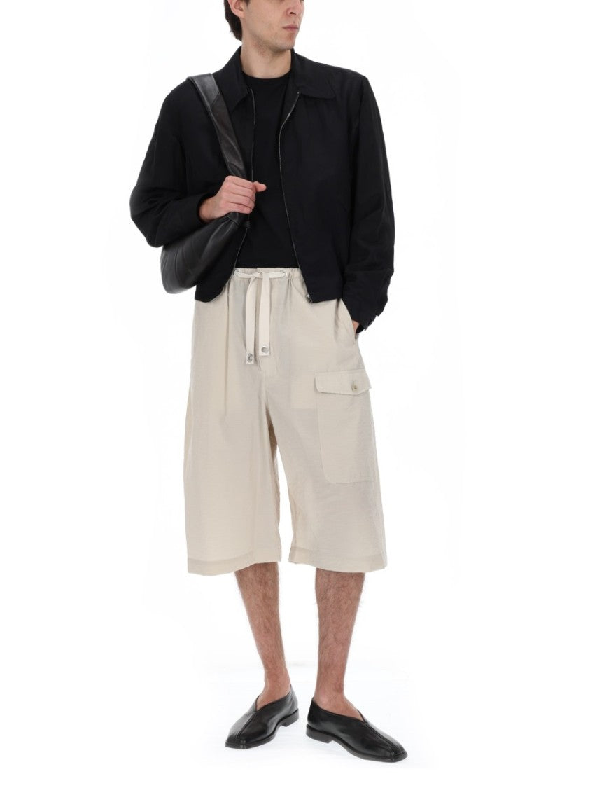 Lemaire Neutrals Zipfront Boxy Cropped Cotton Jacket