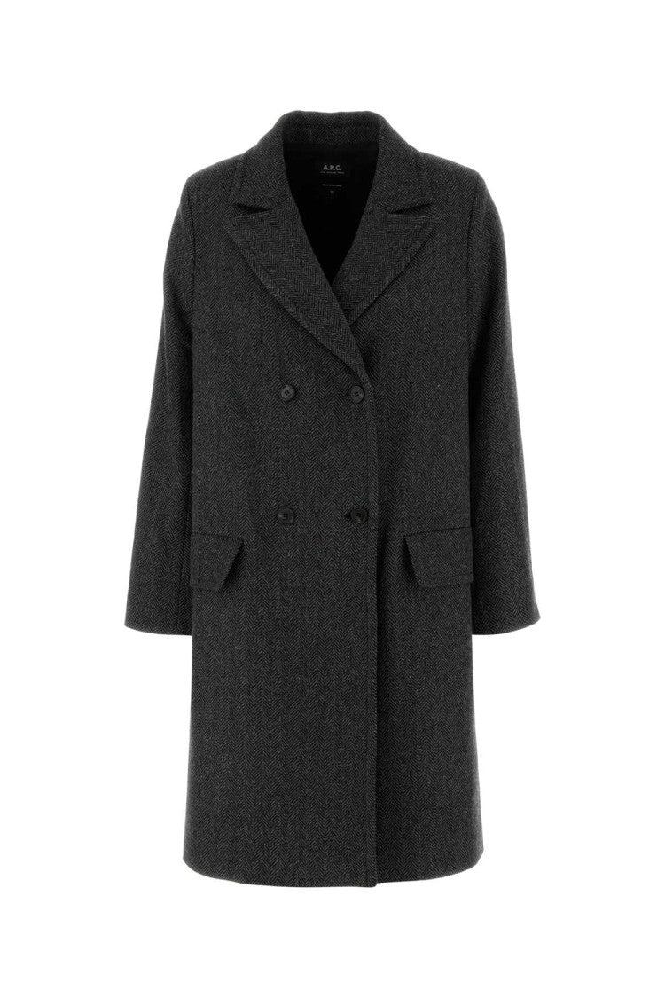 A.P.C. Embroidered Wool Blend Woara Coat