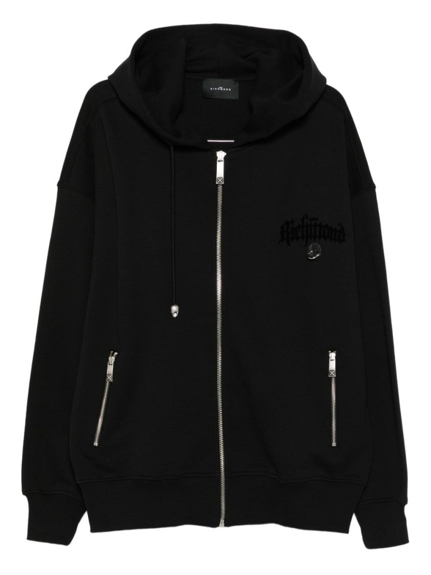 John Richmond Black Knit Sweater With Round Neckline