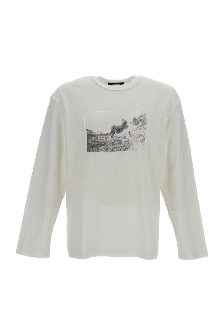 Jacquemus White Paysan Vintage Print T-Shirt