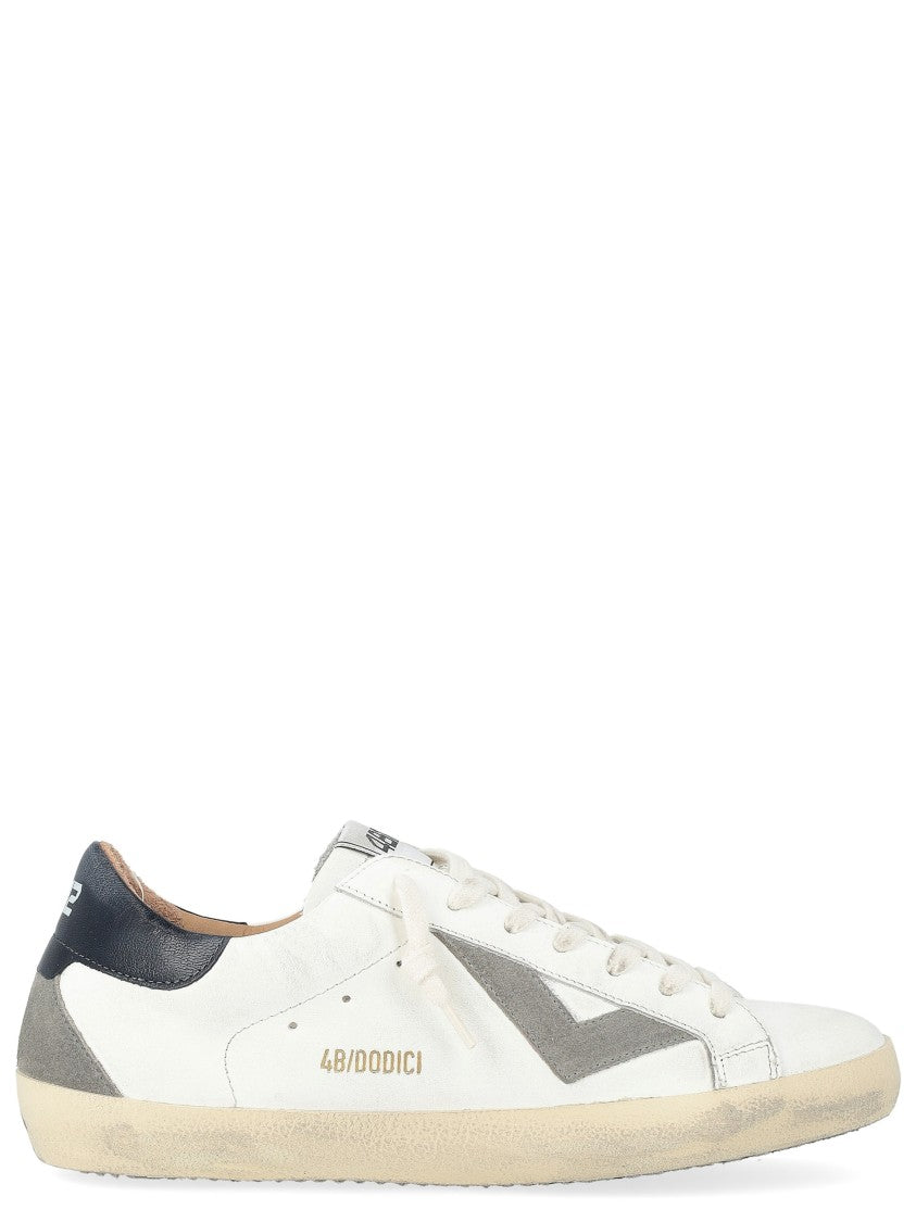 4B12 Suprime Sneakers In White Leather