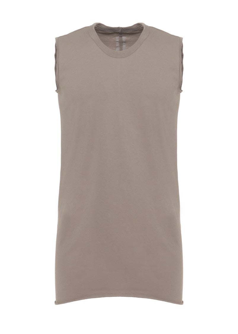 Rick Owens Grey Minimalist Sleeveless Cotton Tank Top