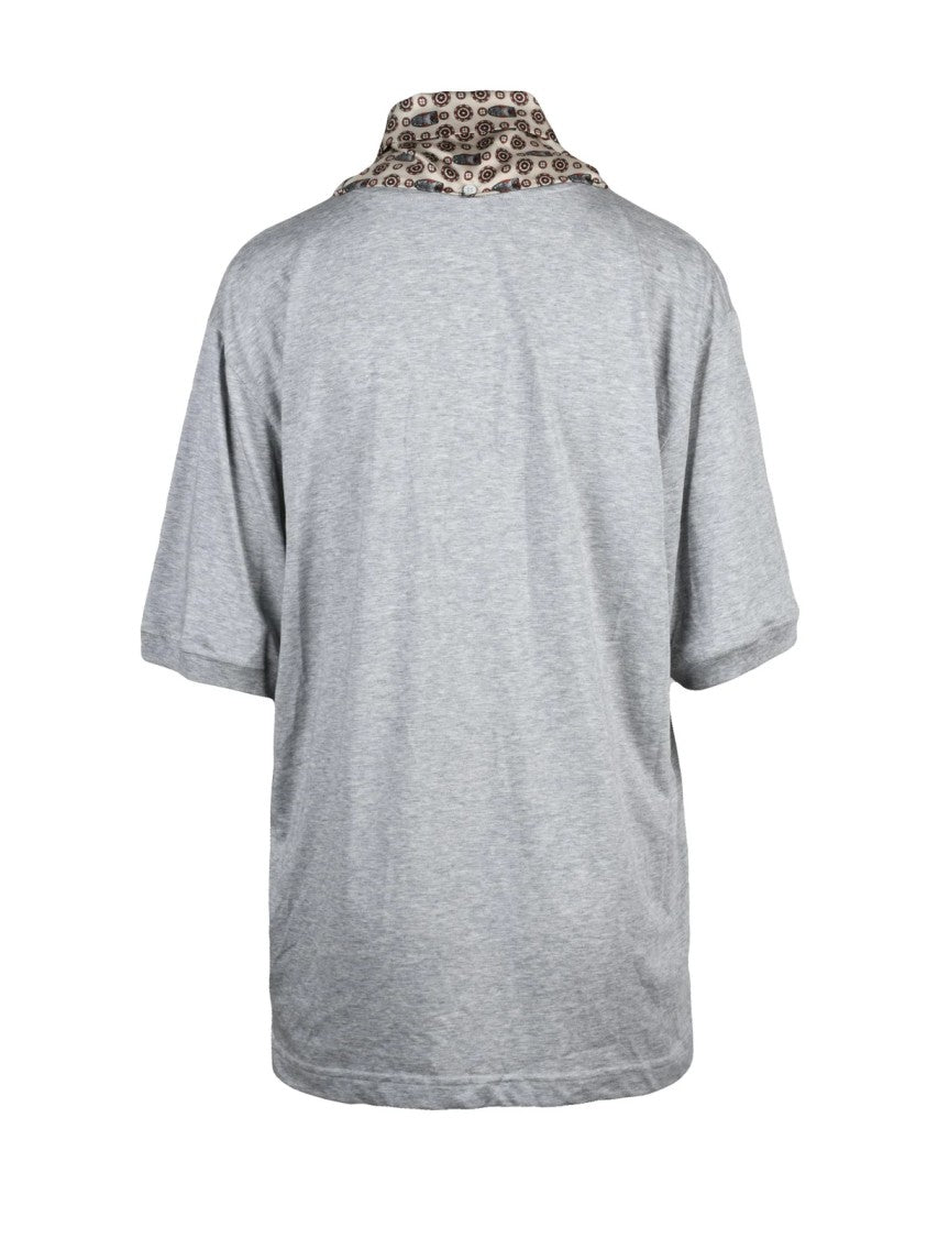 Dolce & Gabbana Grey Heather Crew Neck Cotton T-Shirt