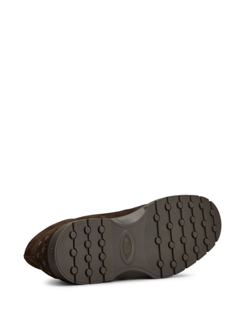 Tod's Low-Top Lace-Up Shoes In Smooth Suede