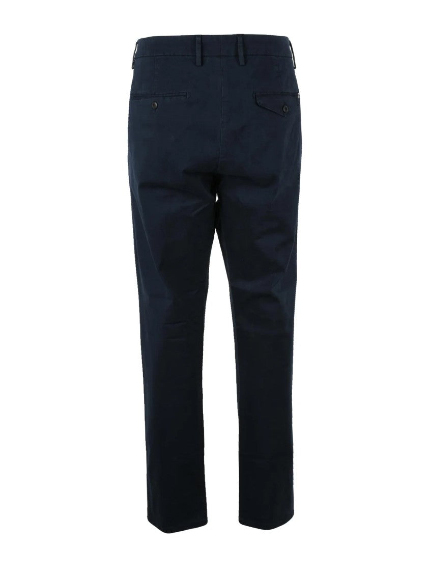 Dondup Blue Joe Tailored Stretch Cotton Trousers