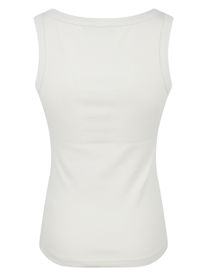 Fabiana Filippi Sleeveless Ribbed Jersey Tank Top