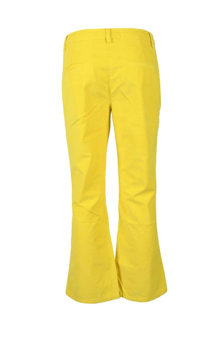 Ago E Filo Flared Leg Yellow Trousers