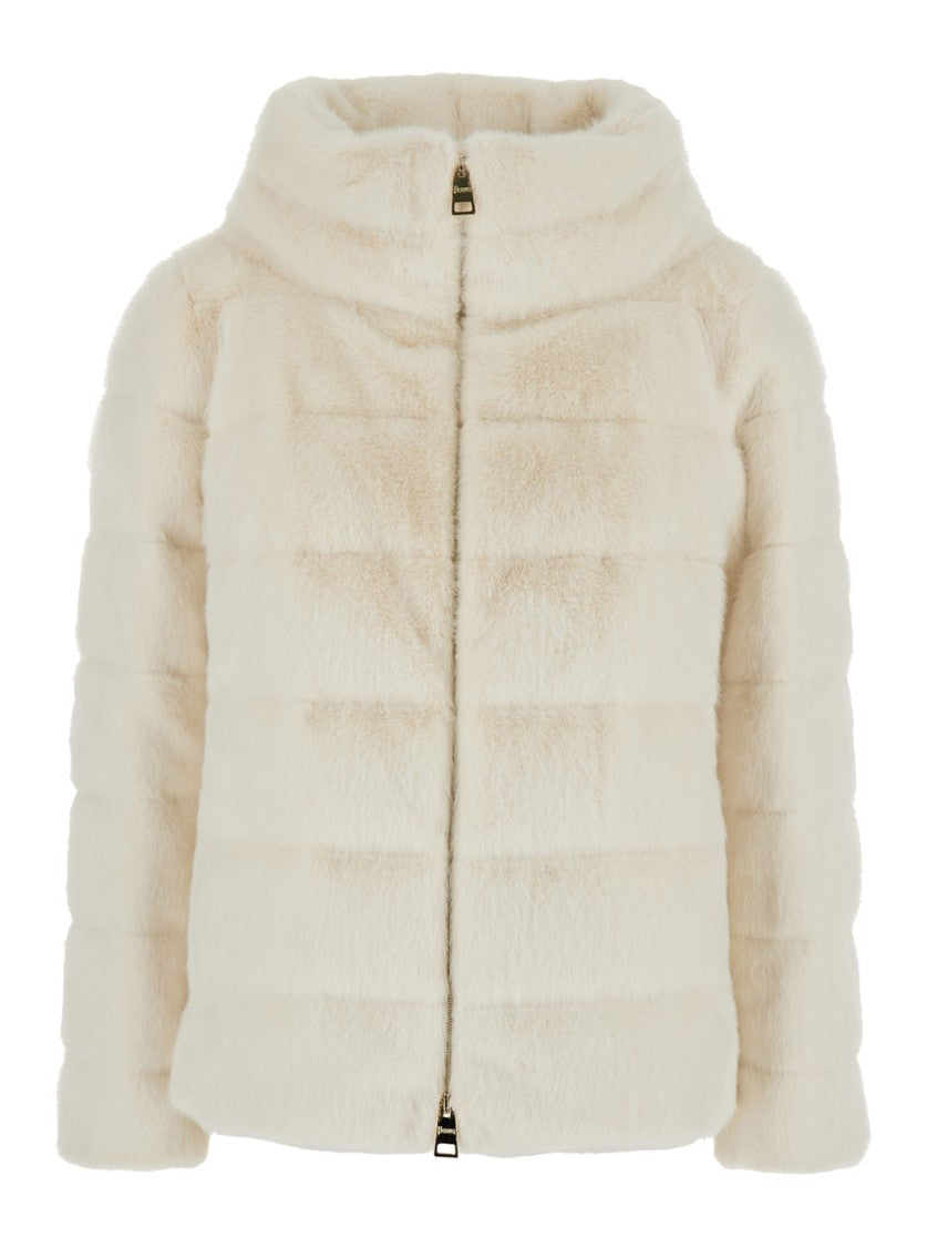 Herno White Quilted Down Jacket