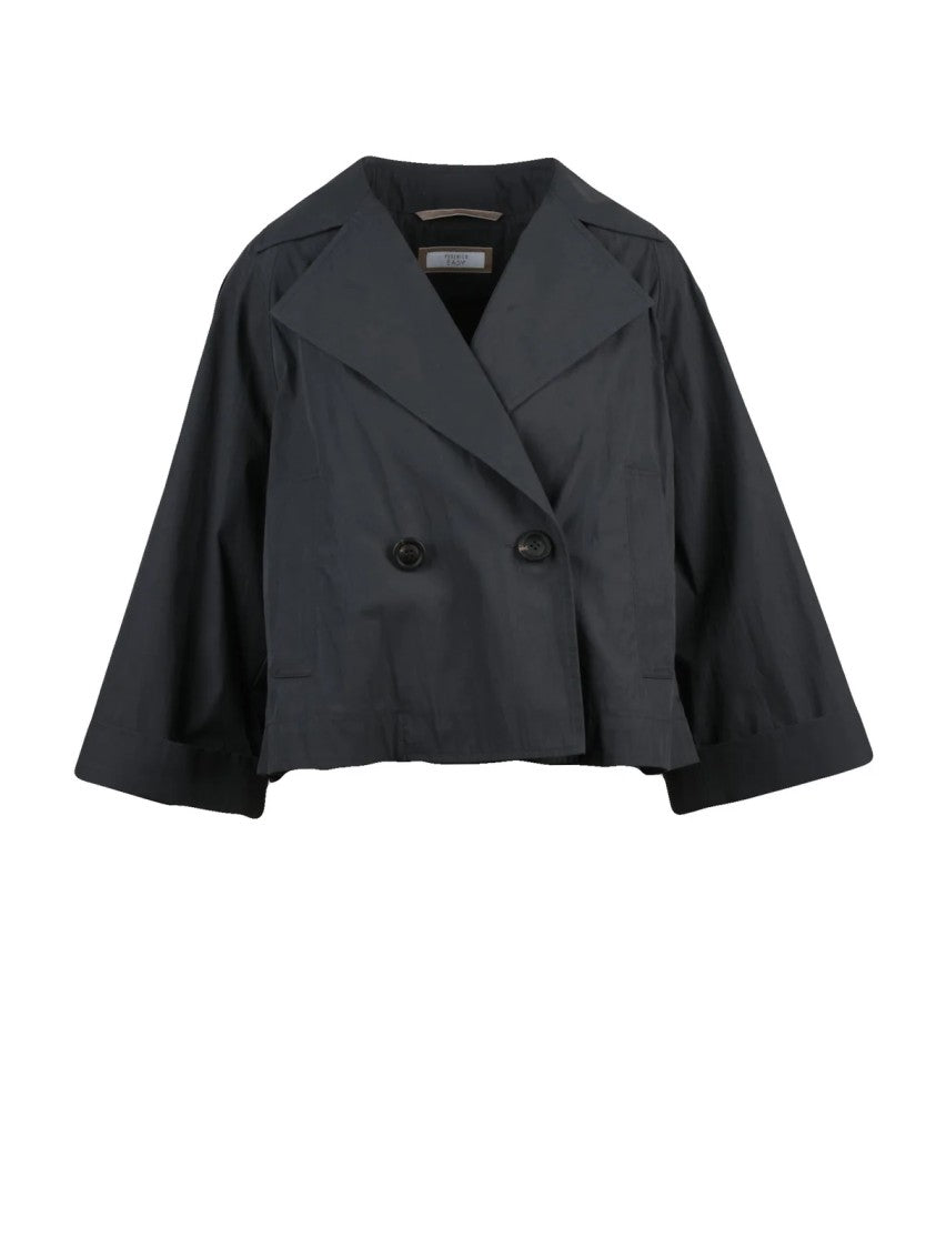 Peserico Easy Double-Breasted Short Jacket With Boxy Silhouette And Versatile Design