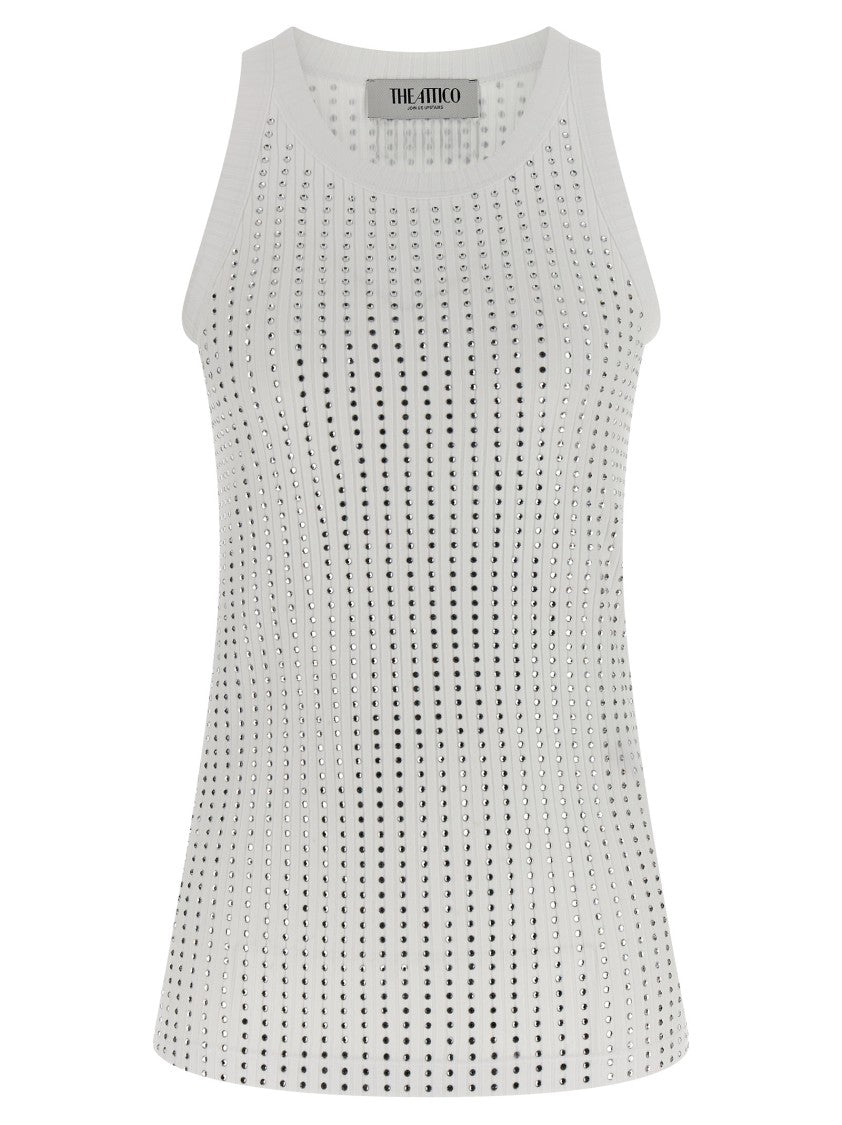 The Attico Rhinestone Tank Top