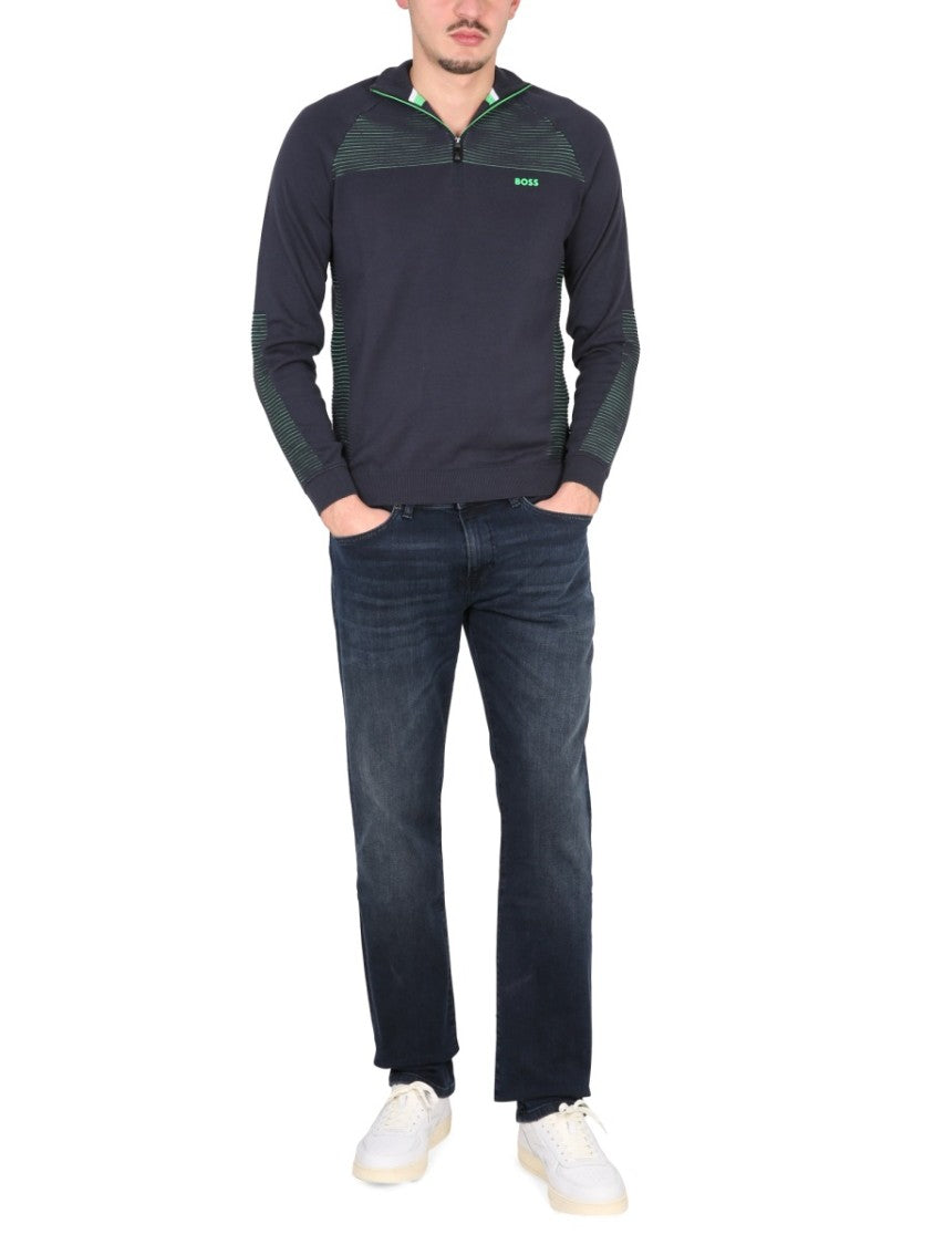 Boss High Neck Half-Zip Turtleneck