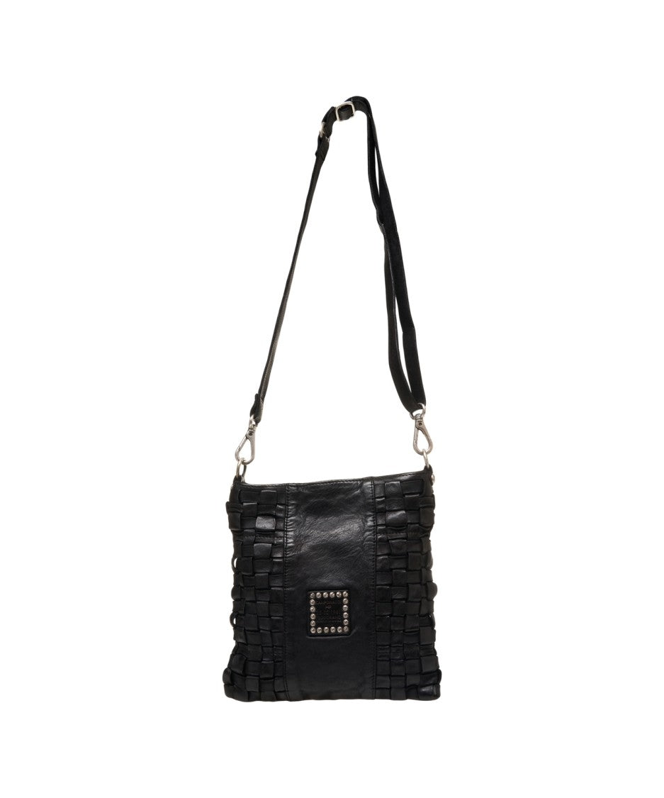 Campomaggi Intricately Woven Leather Shoulder Bag With Adjustable Strap
