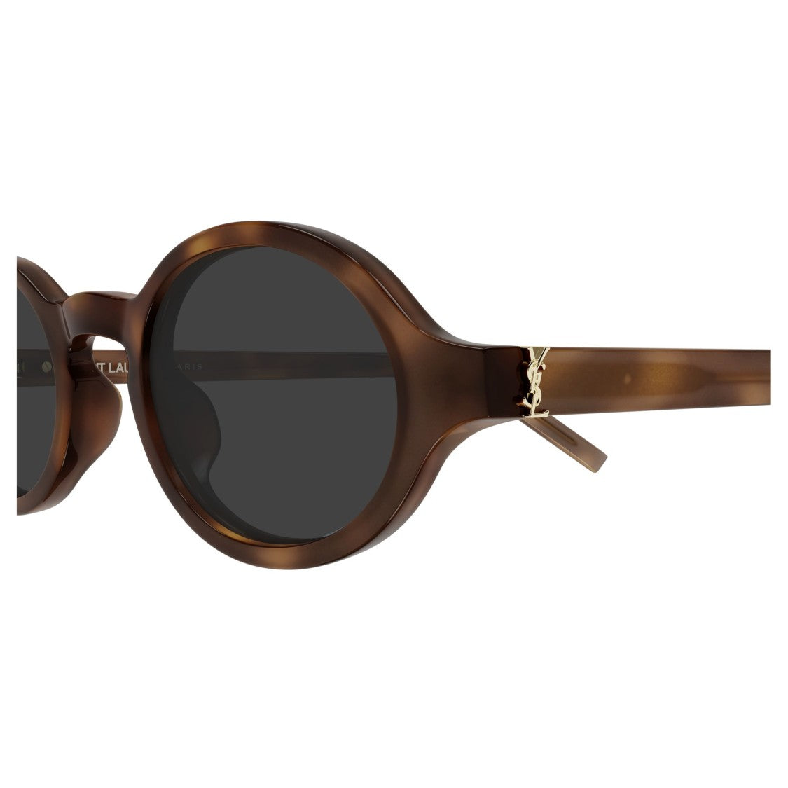 Saint Laurent Recycled Acetate Oval Frame Sunglasses With Gold-Tone Detail