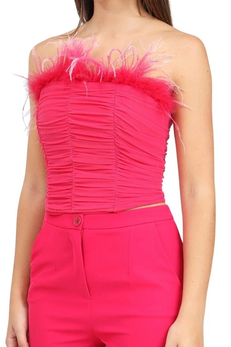 Patrizia Pepe Stretch Top - Fuchsia