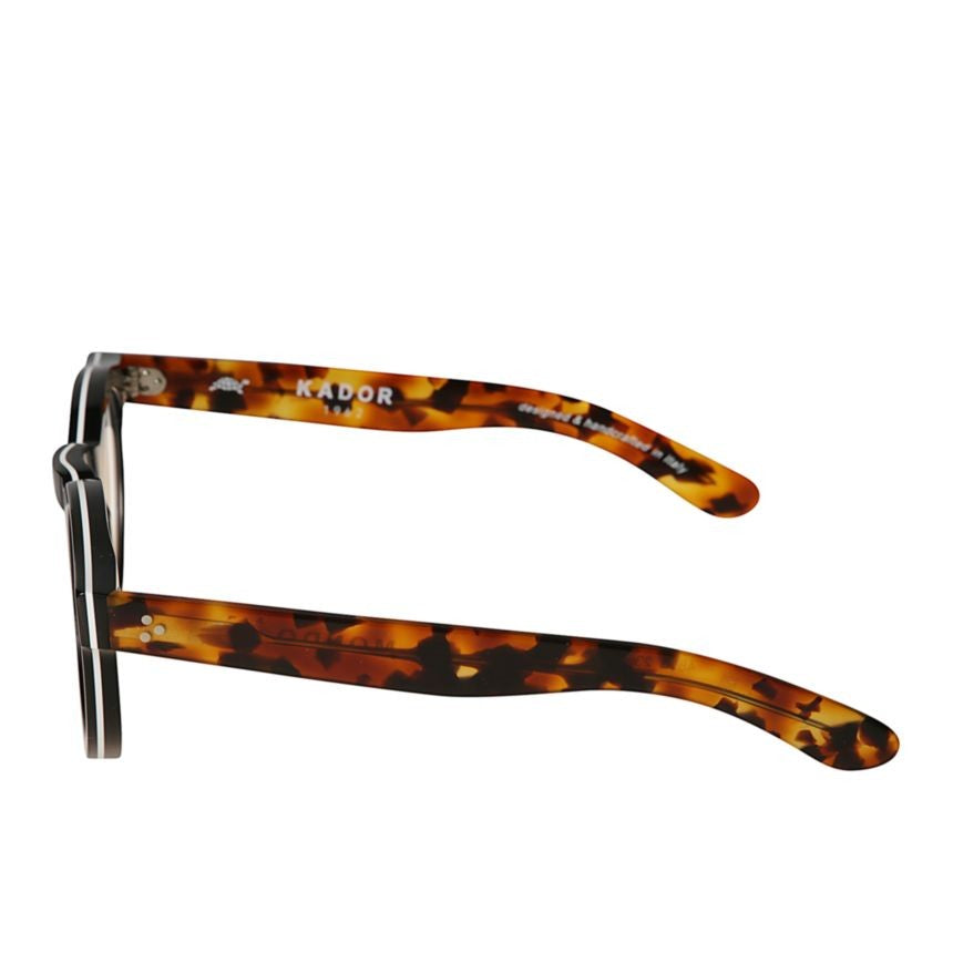 Kador Mondo Bold Round Frame Eyeglasses With Tortoiseshell Temples