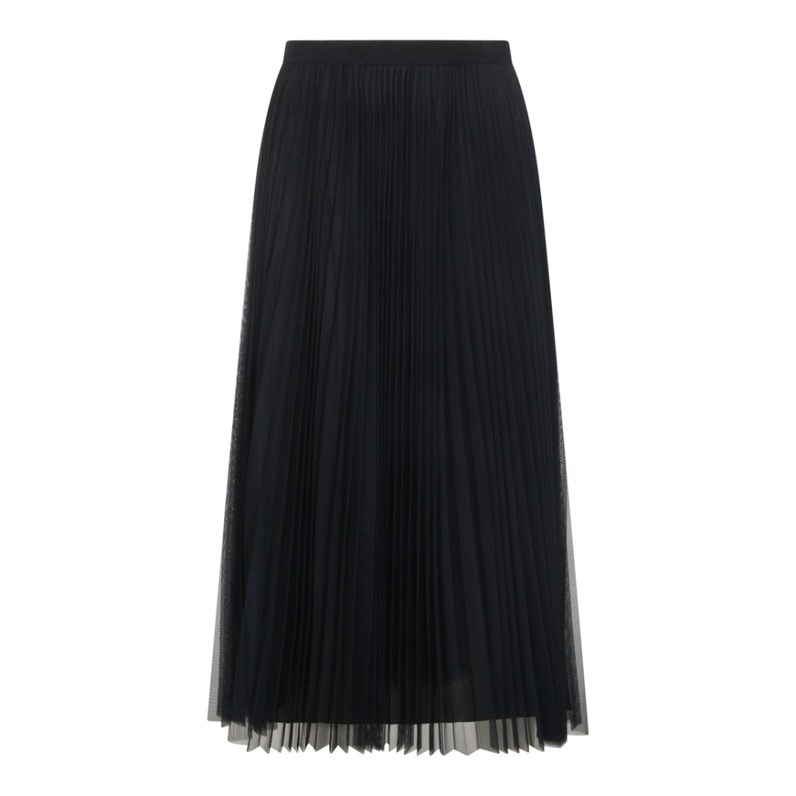 Fabiana Filippi Navy High-Waisted Maxi Skirt