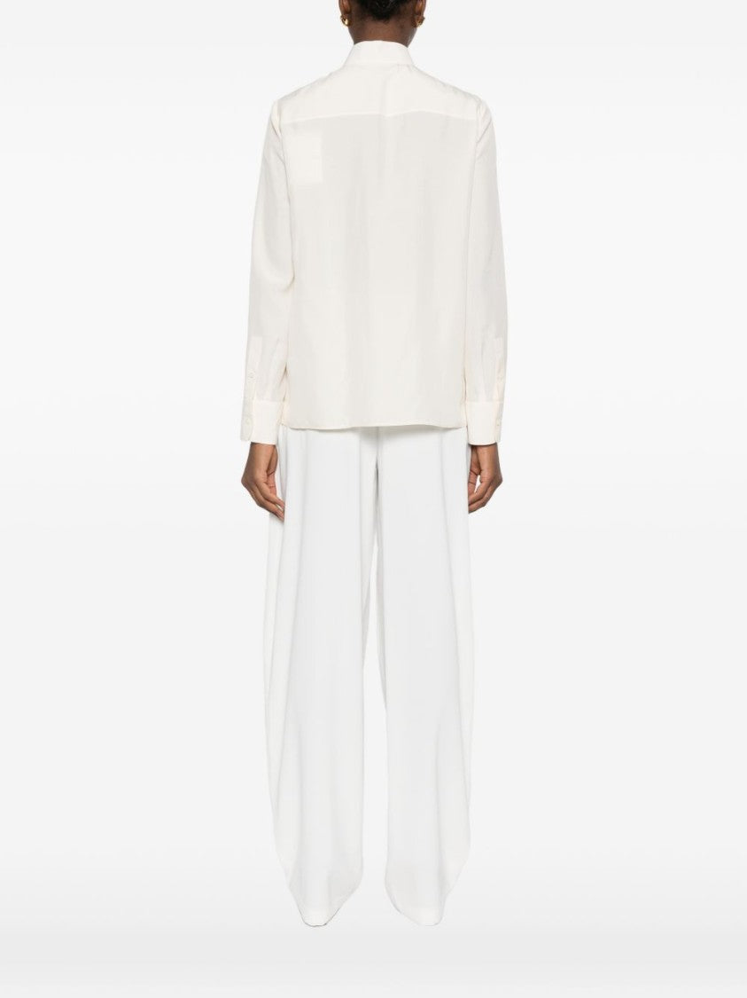 Givenchy Beige Silk And Nylon Drape Top