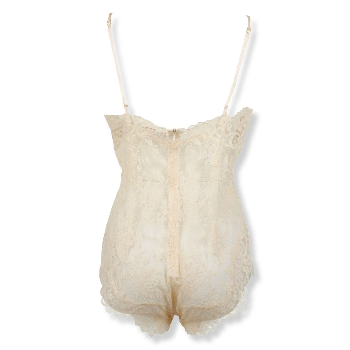 Zimmermann Lace Teddy Bodysuit With Floral Embroidery And Scalloped Edges
