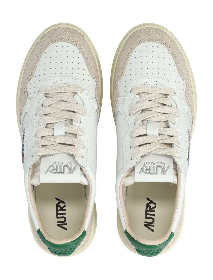 Autry Medalist Leather Suede Low Sneakers