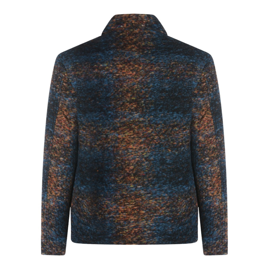Nn.07 Textured Multicolored Casual Jacket With Zip Closure
