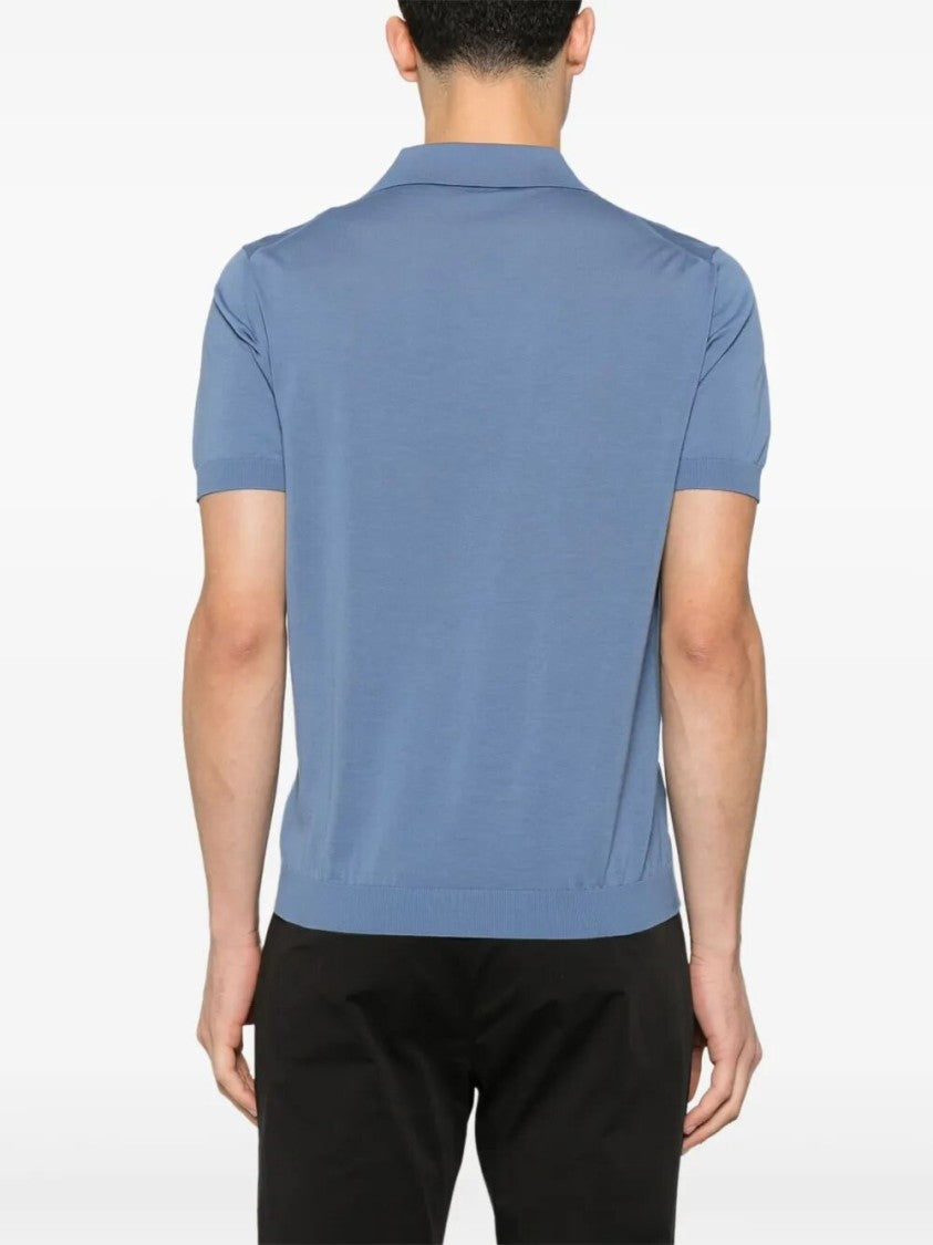 Drumohr Tailored Short Sleeve V-Neck Polo
