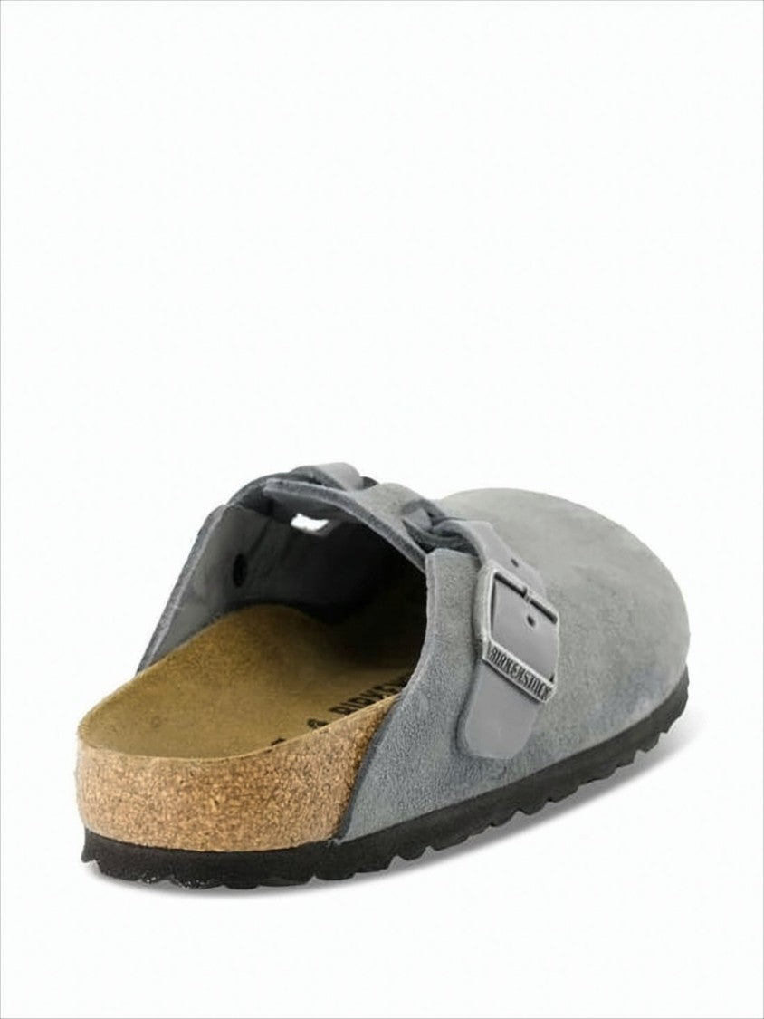 Birkenstock Suede Mule Slipper With Adjustable Leather Strap