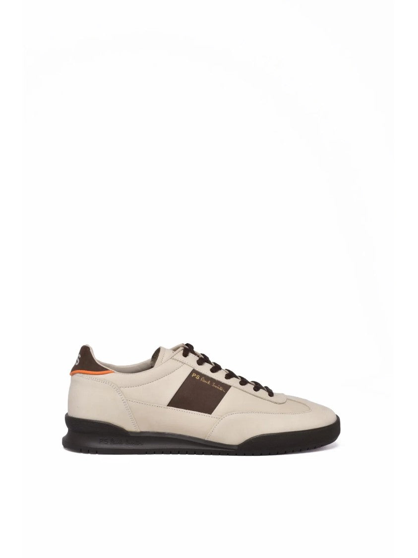Paul Smith Beige Brown Low-Top Suede Panel Sneakers