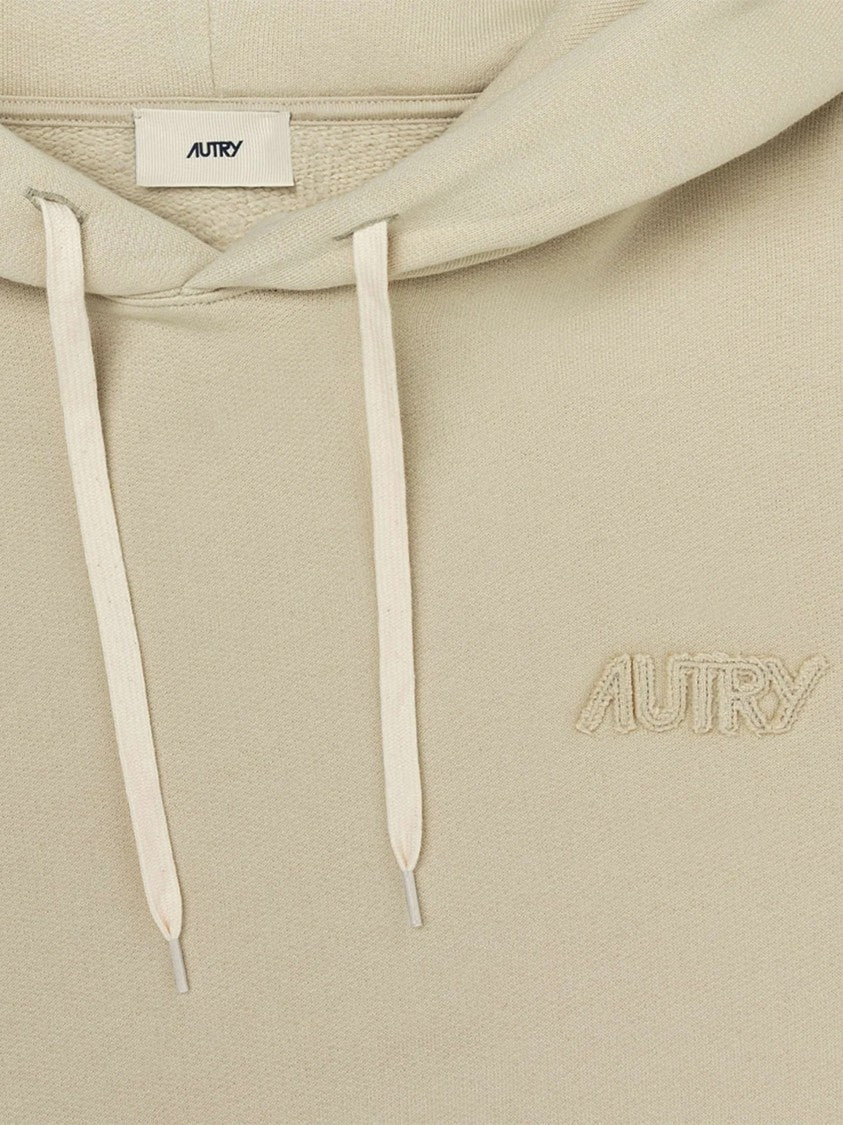 Autry Heavy Jersey Fabric Hoodie With Drawstring And Embroidered Branding