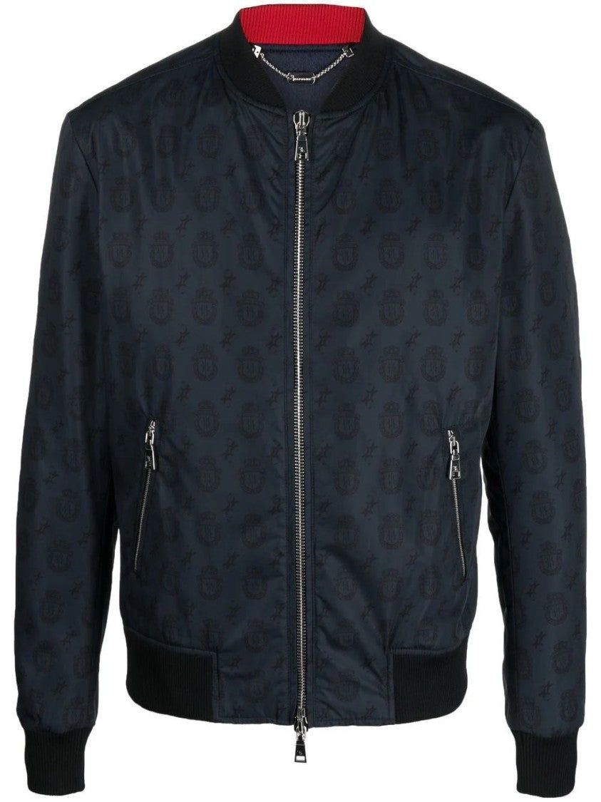 Billionaire Boys Club Nylon Bomber Jacket With Crest Detail
