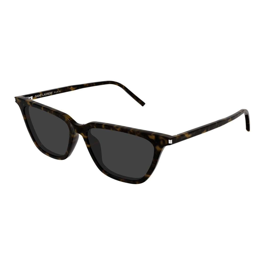 Saint Laurent Sl 889 Sulpice Thin Rectangular Tortoiseshell Sunglasses