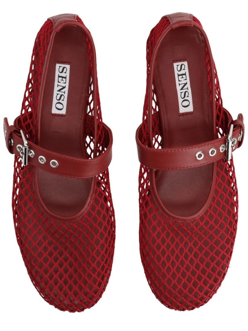 Senso Carina Pointed Mesh Buckle Flats