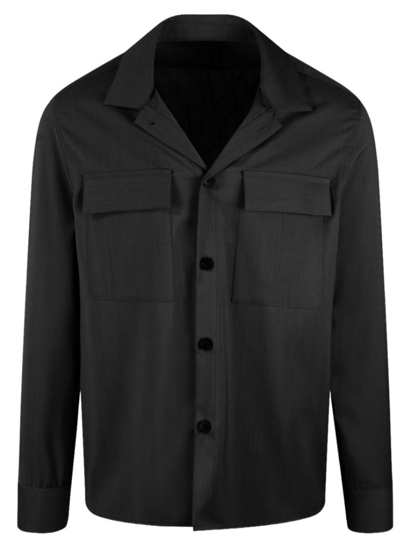 Low Brand Long-Sleeved Shirt With Classic Collar
