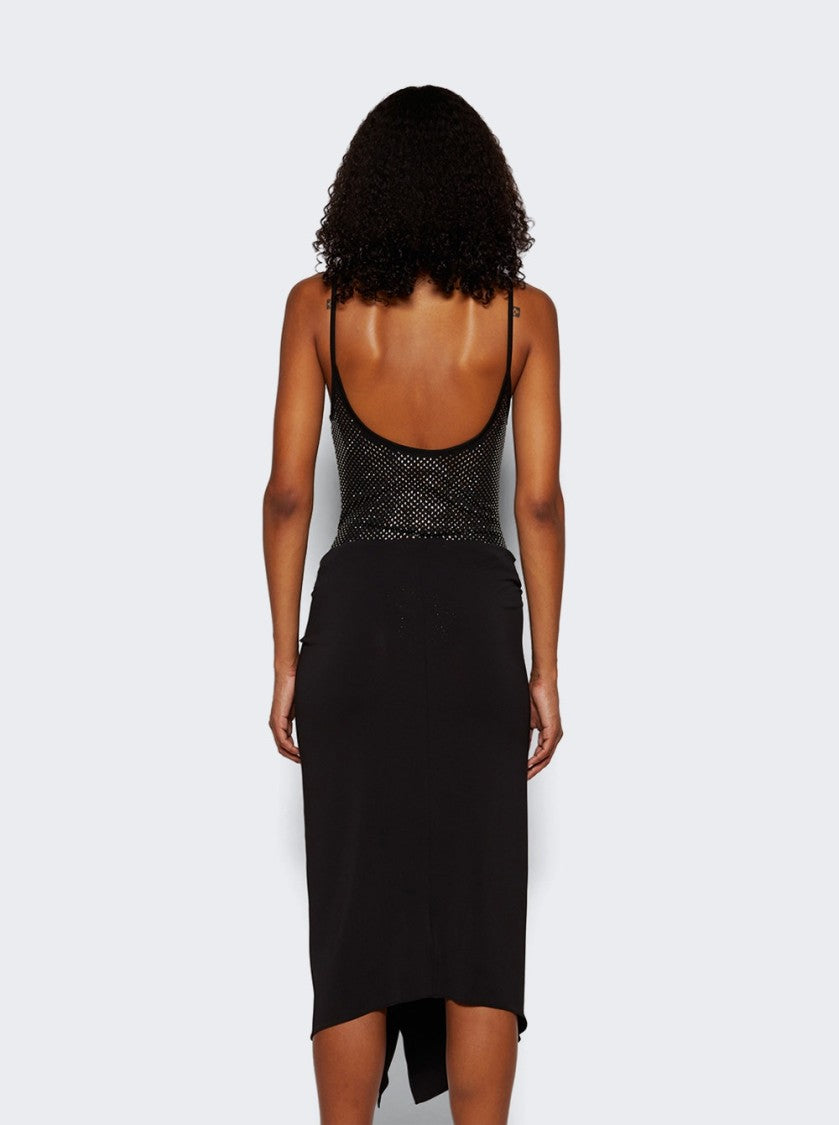 The Attico Asymmetrical Hem Bodycon Midi Dress