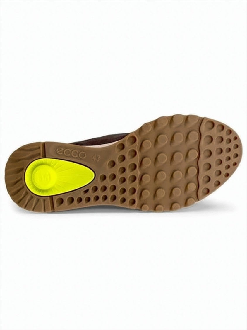 Ecco Smooth Leather Sneakers With Textured Outsole
