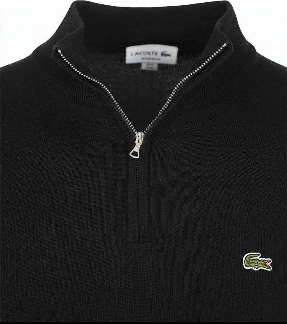 Lacoste Long-Sleeve Fitted Pullover With Half-Zip Closure