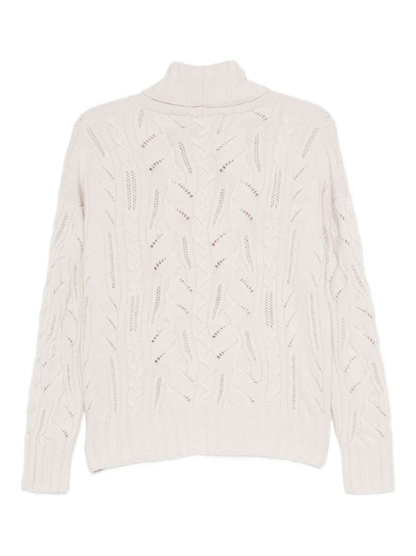 Dexterior Wool-Cashmere Blend Sweater With Cable Knit Pattern