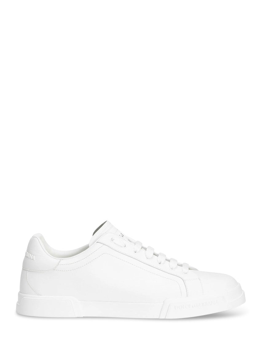 Dolce & Gabbana White Minimalist Leather Sneakers