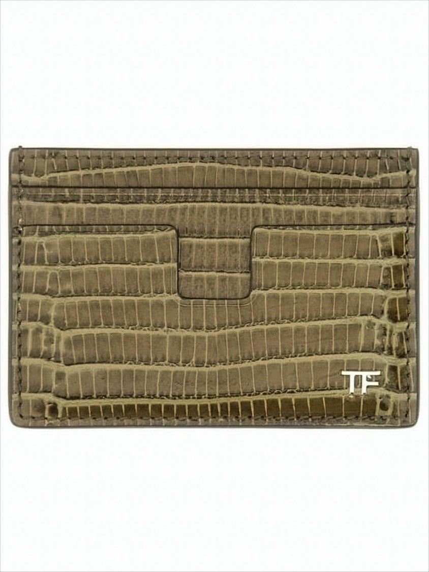 Tom Ford Crocodile-Embossed Calf Leather Card Wallet